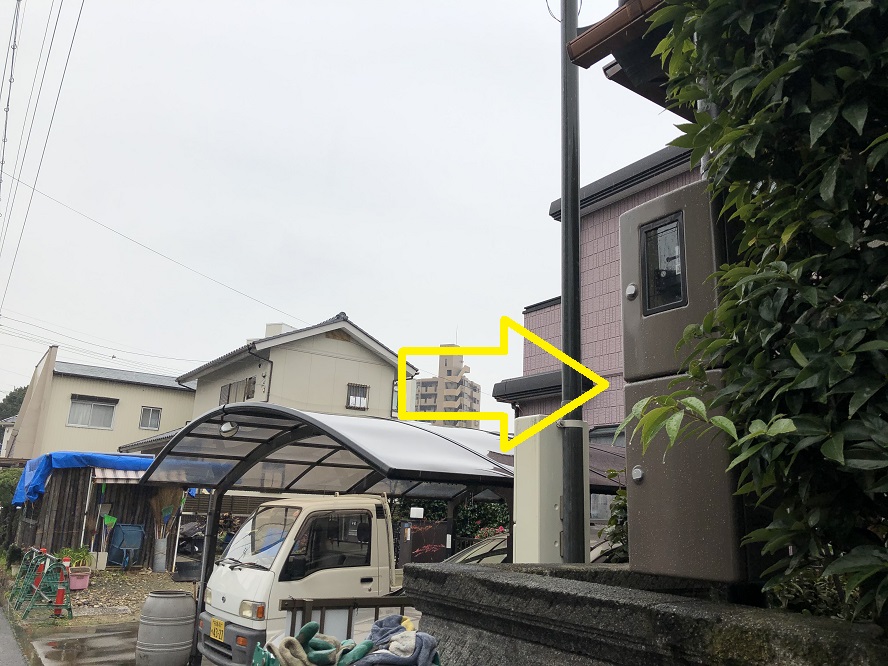 名古屋市守山区の戸建住宅にてスッキリポールの取替電気工事